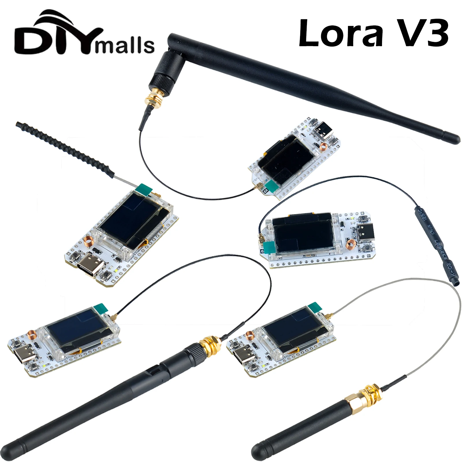 0.96 OLED Display ESP32 lora 32 v3 868MHz 915MHz HTIT-WB32LA_V3 LoRa32 SX1262 Development Board 2/5dbi for meshtastic devices