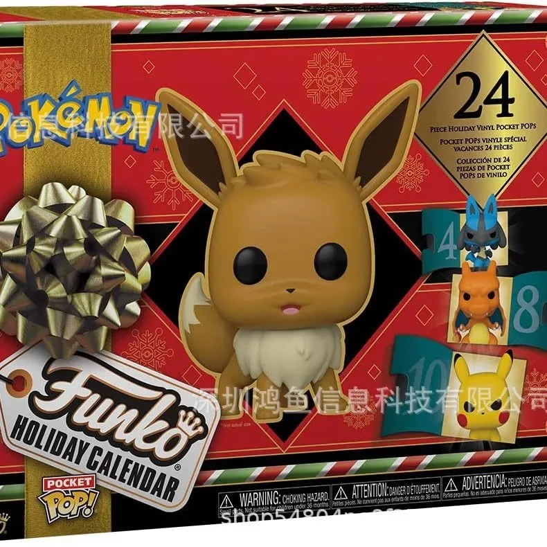 Anime Pokemon Advent Calendar Action Figures Toys Pikachu Random Box Model Doll Collection Children Birthday Christmas Gifts