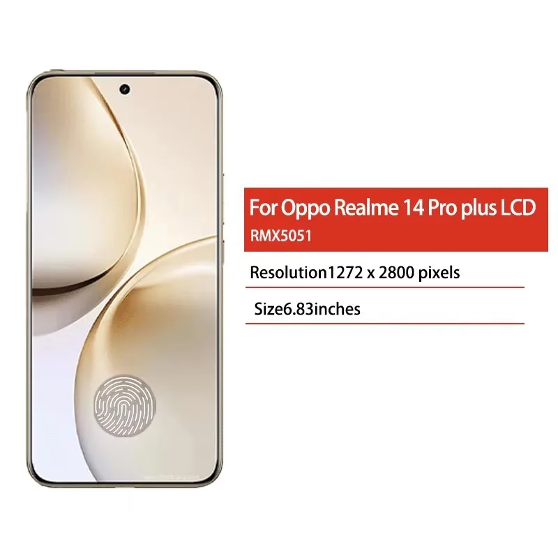 6.83''AMOLED 120Hz For Realme 14 Pro+ 14 Pro Plus RMX5051 2025 Lcd Display Touch Screen Digitizer Assembly Replacement Tested