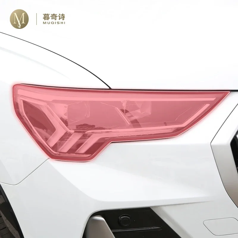

pre cut car exterior headlight scratch resistant TPU protective film transparent/smoked For Audi Q3 Sportback 2021-2024