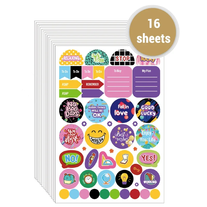 Children's Enlightenment Sticker Baby Focus Puzzle Sticker Teacher Student Praise Sticker DIY Hand Ledger Sticker Scene Sticker