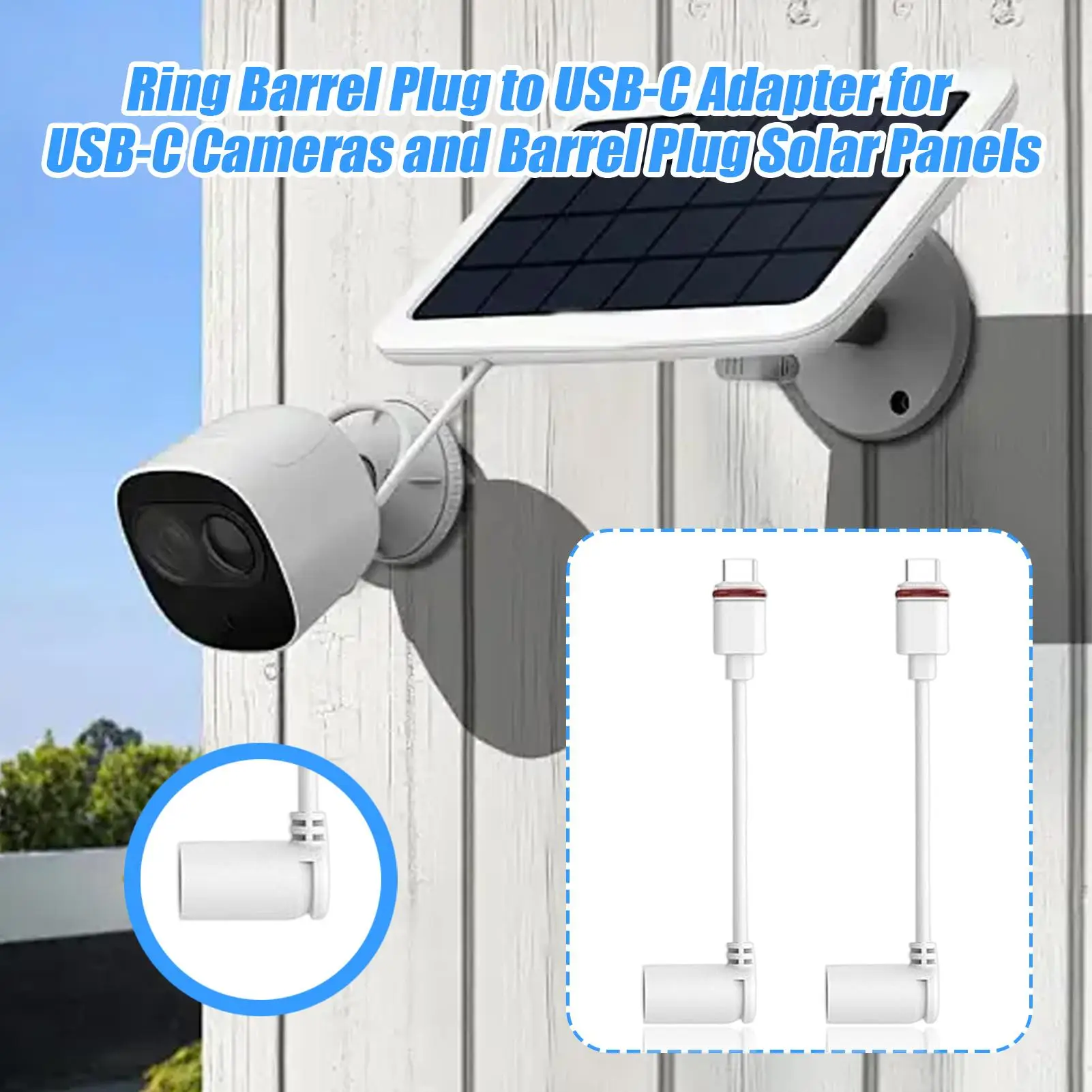 Barrel Plug To USB-C Adapter 2 Pieces Barrel Plug To USB-C Camera Adapter Portable Connector For Power Supply Electronic Device