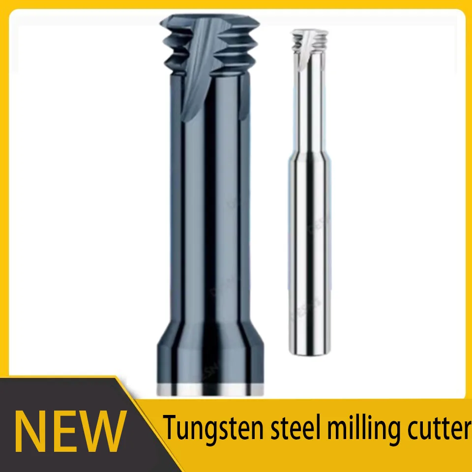 

New 65 degree three tooth thread milling cutter CNC titanium alloy aluminum coated three tooth tungsten steel milling cutter