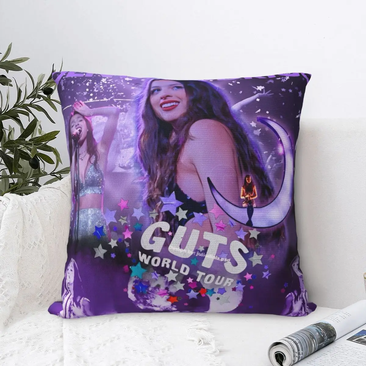 Olivia Vampire Rodrigos Pillowcase Polyester Cushion Cover Decoration Sour Accessories GUTS Music Pillow Case Cover Seat Square