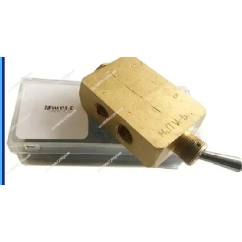 4-Way 2 Position Air Manual Control Valve MJTV-5 Brass Body Pneumatic Toggle Valve Air Circuit Control Component