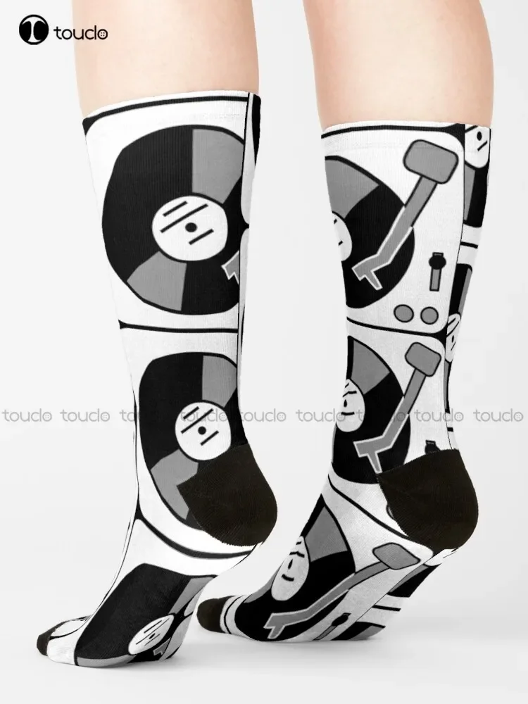 Turntable Turn Table Vinyl Vynil Old School Dj Socks Men'S Socks Christmas Gift Unisex Adult Teen Youth Socks Custom Women Men