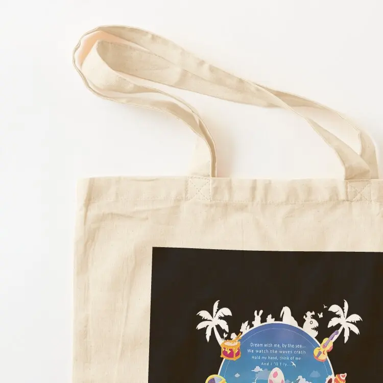 حقيبة يد من Ballad of the Windfish حقائب نسائية حقائب قماش أكياس تسوق قابلة لإعادة الاستخدام حقيبة للمتسوقين الجامعيين
