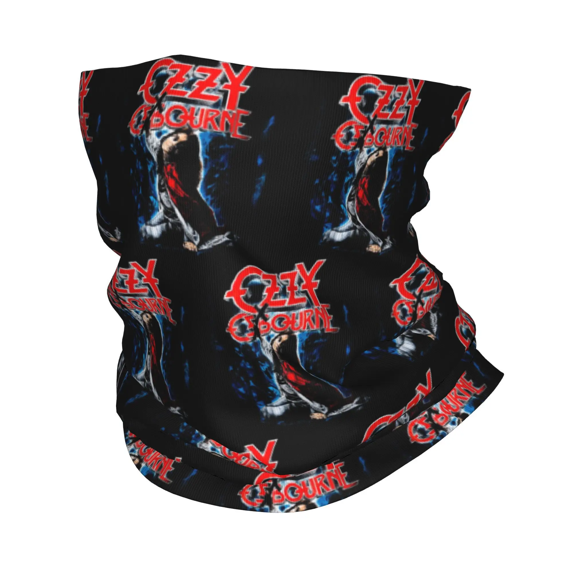 Ozzy Osbourne Merch Prince Of Darkness Bandana Pescoço Gaiter Impresso Envoltório Cachecol Ciclismo Cachecol Caminhadas Pesca Unissex Adulto Inverno
