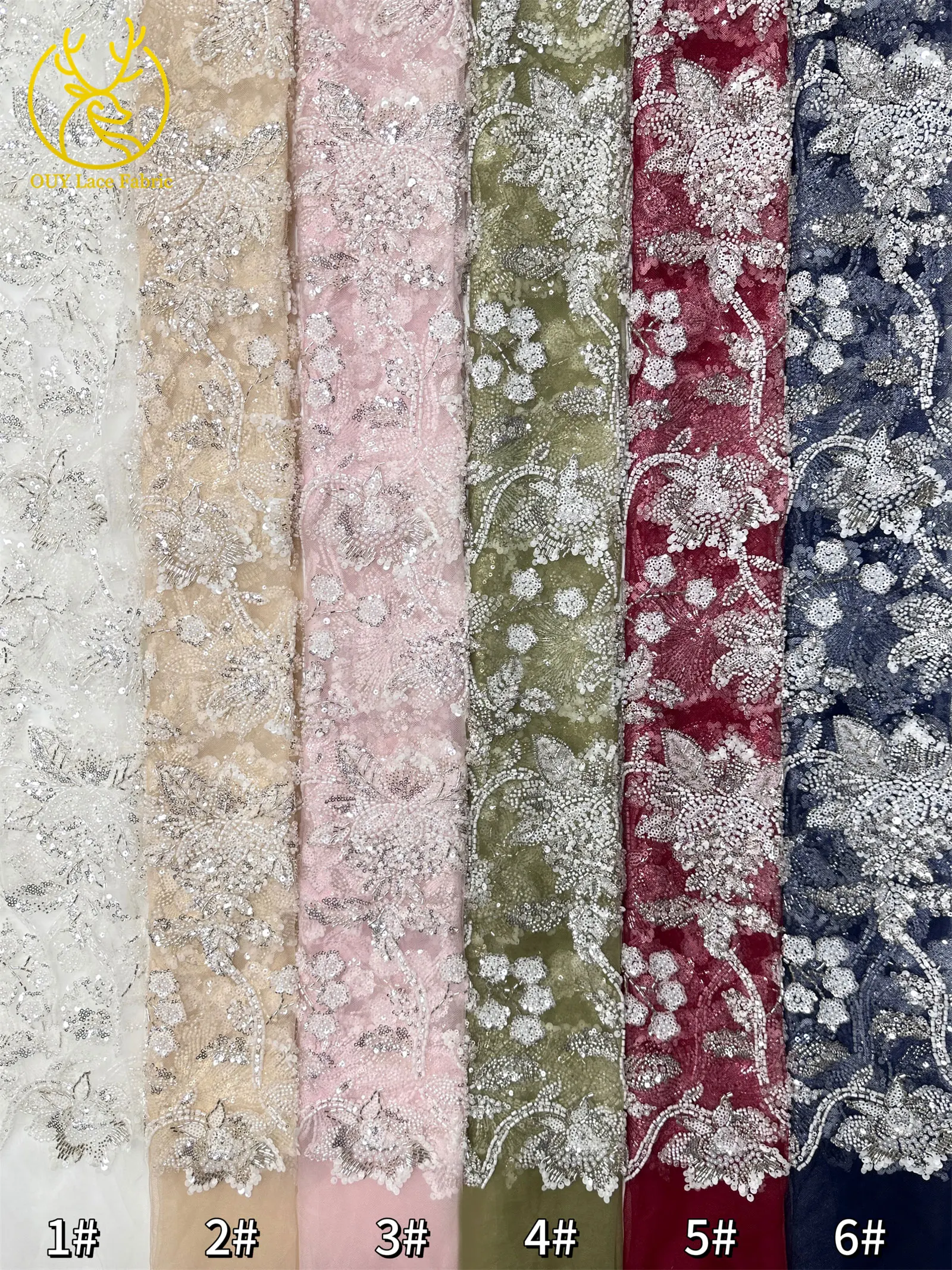 5 Yards Hochwertige Afrikanische Bräutigam-Perlenstickerei Luxuriöser Maßgefertigter Nigerianischer Französischer Pailletten-Tüllstoff für Damen Neues Abendkleid – Detail 25