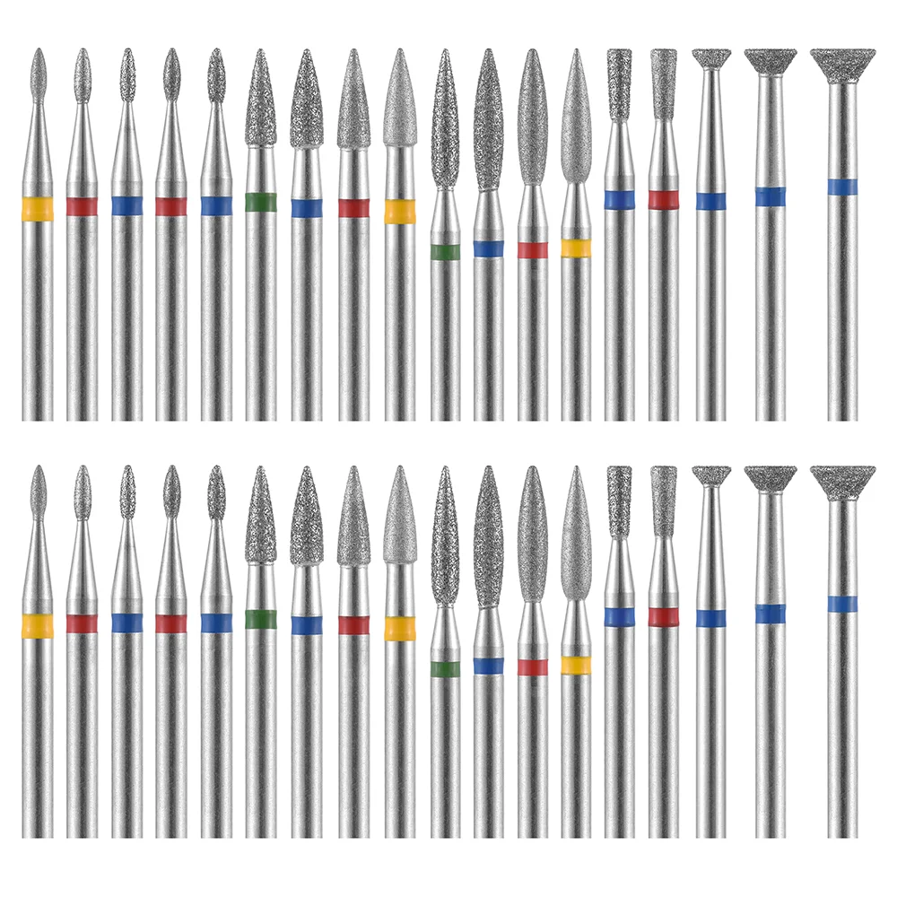 2.35mm diamante prego broca 1 pçs fresas elétricas para manicure xf/f/m/c cutícula rotativa rebarba broca acessórios