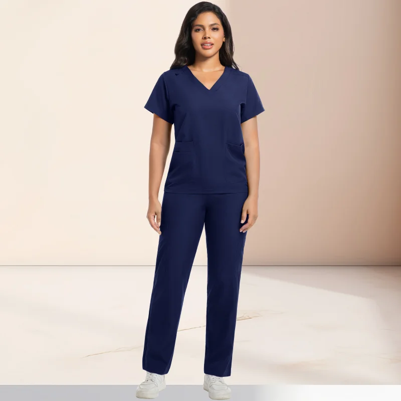 High-quality Clinical Uniform Pharmacy Sanitary Dentist Workwear Medical Surgical Uniform Unisex Nursing Clothes Nurse Scrub Set
