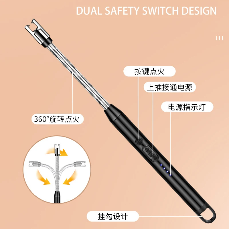 JL825 Aromatherapy Candle Extended Igniter Gas Stove Igniter USB Charging Lighter Igniter Stick Artifact