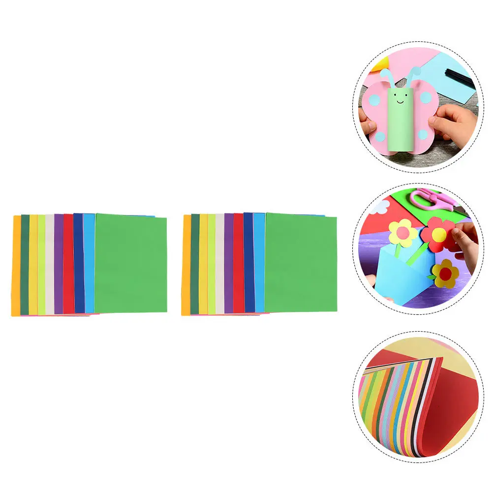 Papel plegable Diy para niños, Material artesanal cuadrado de Color brillante para manualidades, papel plegable, actividad artística para el hogar, 2 uds.