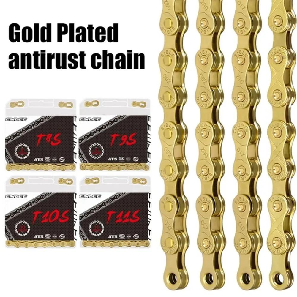 New 8 9 10 11 12 Speed MTB Road Bike Chains Gold Silver Rust-Proof Bicycle Chain Professional Carbon Steel Cycling Accessories