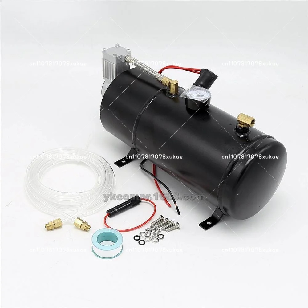 12V Car Modification Automatic Start-stop Suspension Air Pump Set 3L Air Horn Car Tire  Motor  Pressure