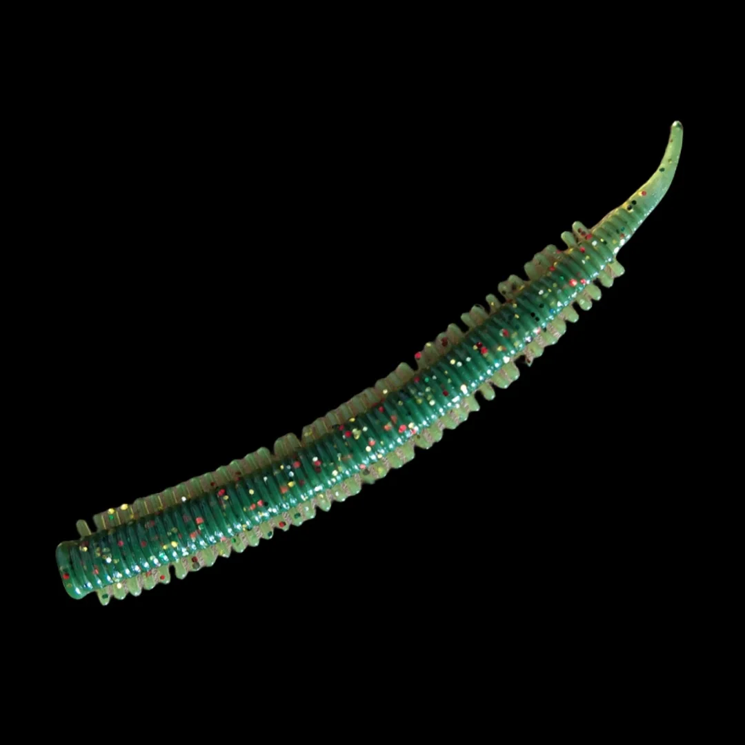 Swolfy 50pcs TPE 75mm 0.8g Sandworm Soft Lure Multiple Colors Saltwater Rock Fishing Simulation Worm Bait for Rockfish Flounder