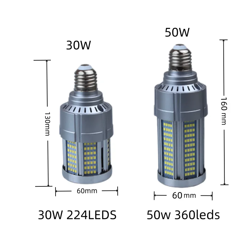 LED Lamp Lights E27 30W 50W 60W 80W 100W 120W Aluminum AC85-265V Corn Bulb Pendant Lighting Ceiling Light