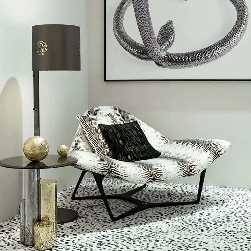 

Light luxury fabric starfish sofa chair Modern living room home single leisure chair Lazy high-end recliner