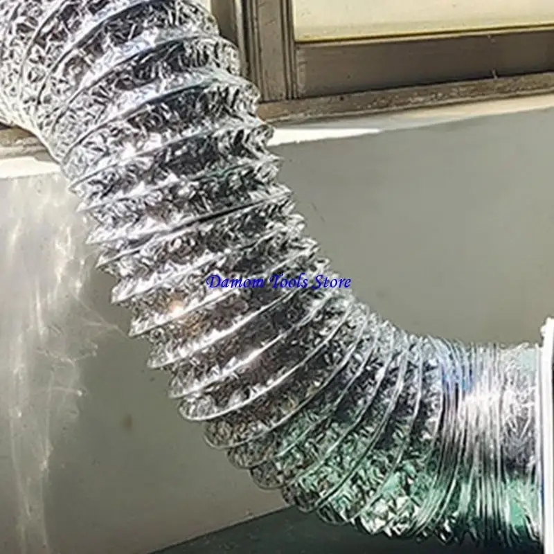 57be 120mm مجفف PVC ألومنيوم رقائق الدخان أنبوب دخان قناة مرنة تهوية لمستخرجات الحمام المطبخ أنابيب