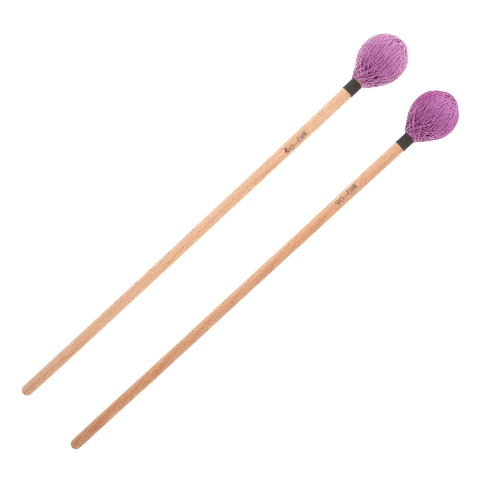 

1Pair Sensational Wood Woolen Yarn Mallets Safe Polished Surface Professional Beginner Friendly Tongue Drum Marimba Parts