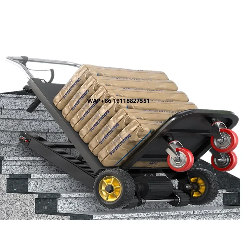 Foldable Self Lifting Climb Stairs Mobile Electric Tracked Stair Trolley Goods Lift Hand Carts for Home