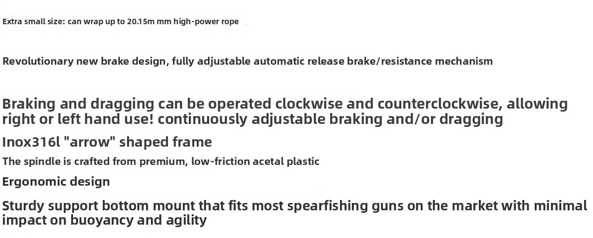 Mini fish gun harpoon reel fishing and hunting 20 meters