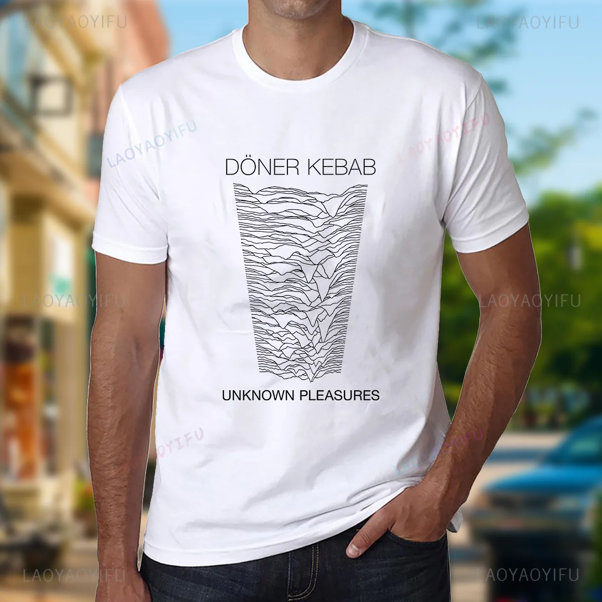 Funny T Shirt Men Doner Kebab Unknown Pleasures Classic Music Style Print Tops Humor Graphic Coton Tee Ropa Hombre Streetwear