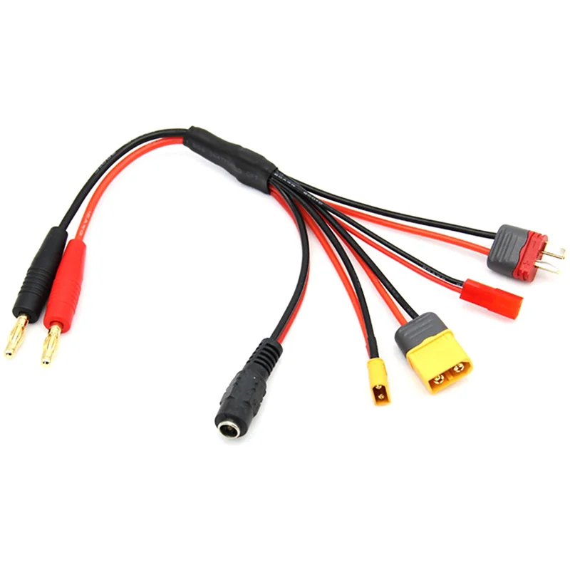 20Cm 16AWG 4.0Mm Banana Plug XT60 To 18Awg XT60 XT30 DC5.5 Charger Adapter Cable for IMAX B6 ISDT Charger RC FPV(A)