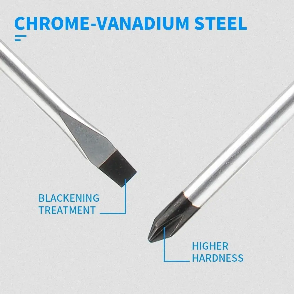 

Набор из 10 отверток с магнитными наконечниками, прочные материалы, набор шлицевых отверток, эргономичный дизайн для экономии усилий