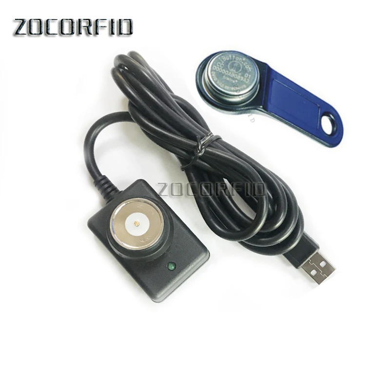 USB iButton TM probe DS1990A Zinc Alloy probe iButton probe/reader DS1990A TM iButton Reader USB Plug and play