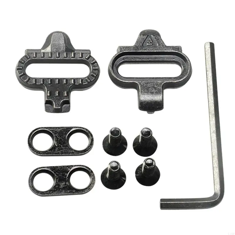 

Mountain Bike Shoes SH51 SPD MTB Cycling Clamp Set, Multi-release Pedal, Shoe Rings, Bike Riding L4MF