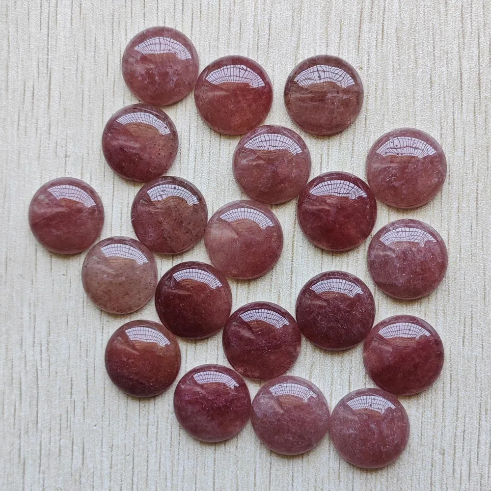 

Good quality Natural Strawberry Gold color stone round cabochon 20mm beads for jewelry accessories making Wholesale 20pcs/lot