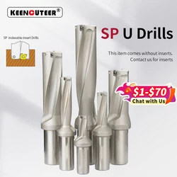 SP Series C20 C25 C32 C40 Drill Bites Insert Drill Metal Drill Bits 13mm-50mm Depth Indexable U Drill Machinery Lathes CNC Water