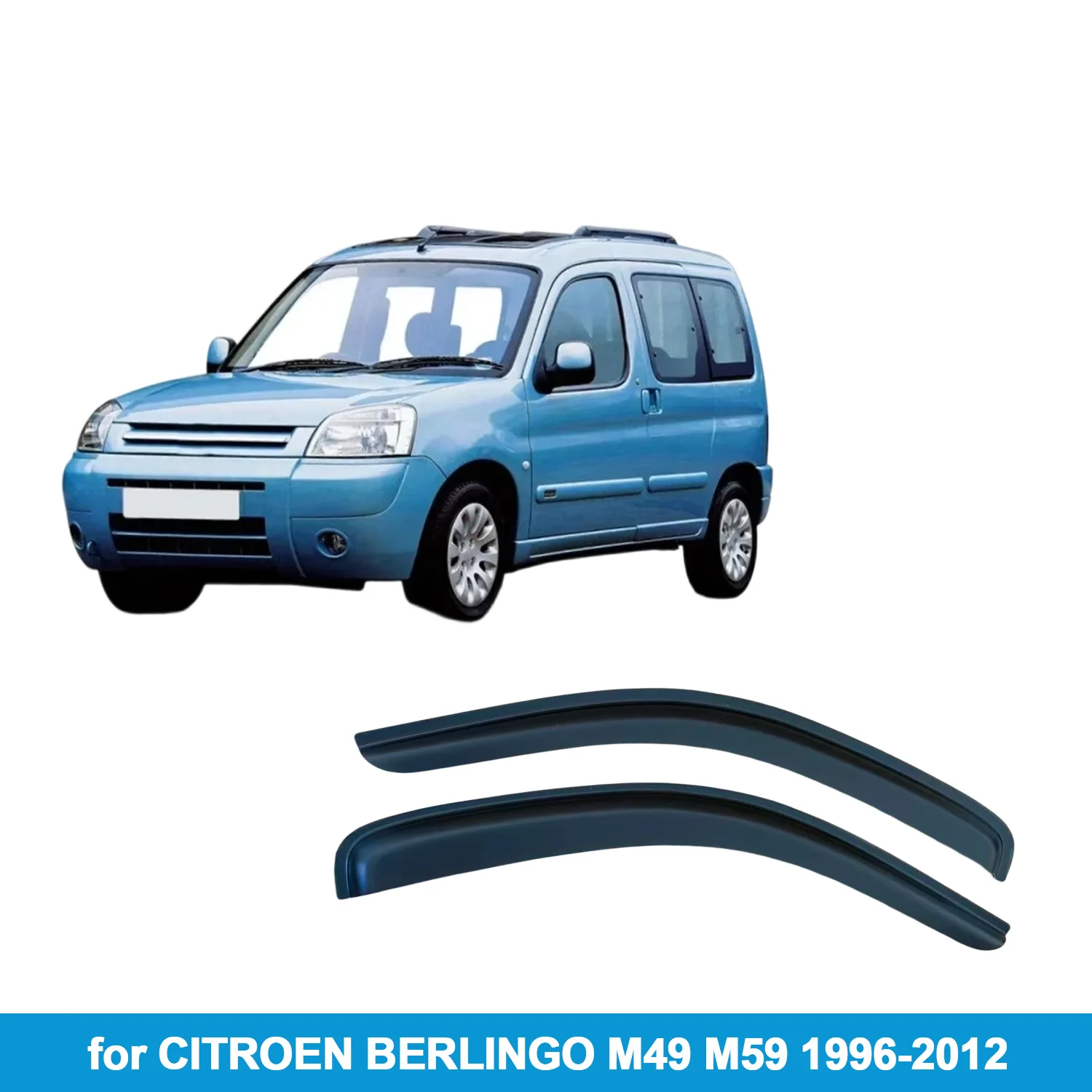 

Дефлекторы окон для CITROEN BERLINGO M49 M59 1996-2012, защита от дождя, боковые ветровики, внешние, на клейкой ленте
