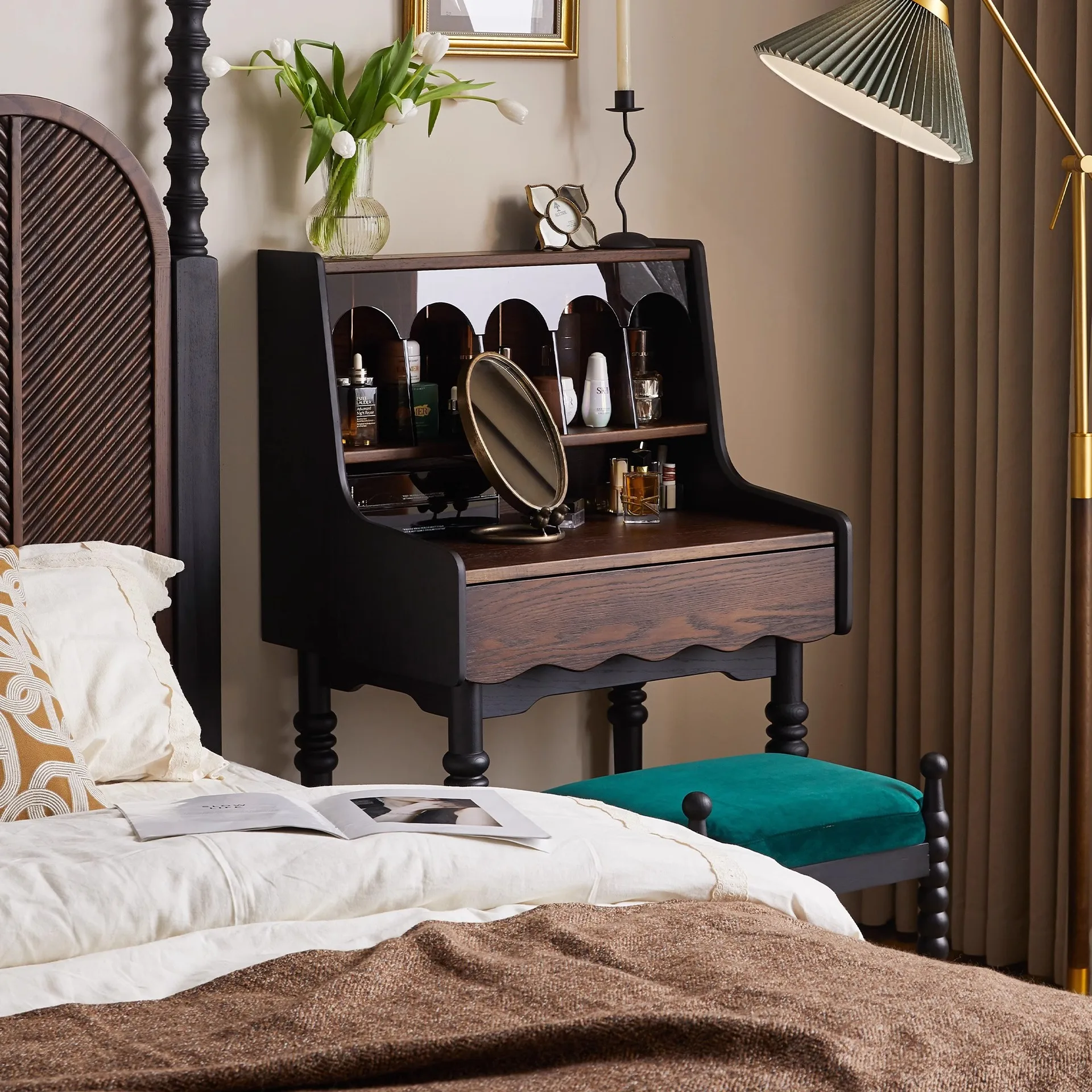 

French vintage, solid wood dresser, bedroom furniture