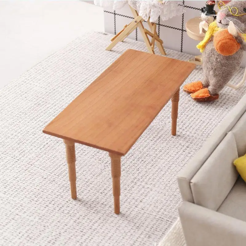 1/12 Dollhouse Simulation Miniature Dining Table Model Doll Home Bar Table Furniture Decor Toy Micro Scene Decor