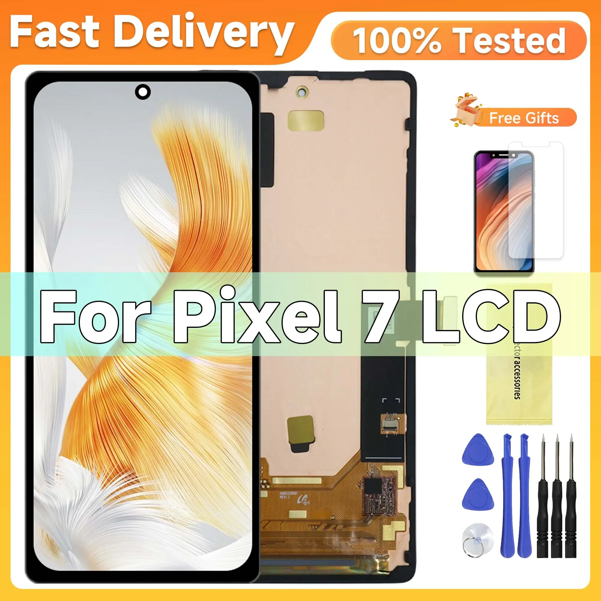 AMOLED For Google Pixel 7 Lcd Display Digital Touch Screen with Frame for Google Pixel 7 GVU6C GQML3 GO3Z5 Screen Replacement