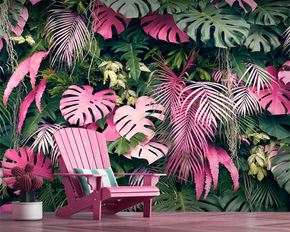 beibehang Custom modern new rainforest green plants Nature forest forest scenery restaurant bedroom background wallpaper