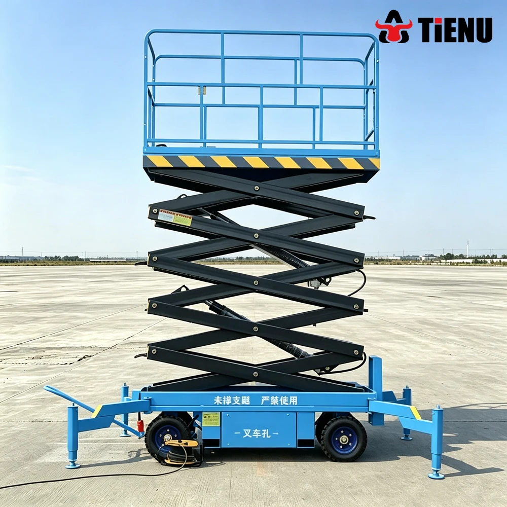 Customizable Electric Lift Platform Engineered for Rugged Terrain Stable Heavy-Duty Lifting Self Propelled Scissor Lift