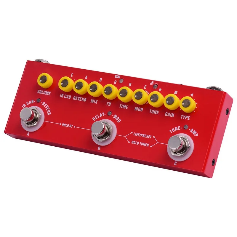 

Hooqu Portable Multi-functional Electric Guitar Combined Effects Pedal Built-in Battery With Phone Recording Wireless Music