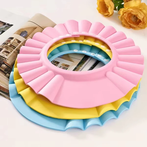 1PC Adjustable Shower Cap Waterproof Hat Kid Wash Hair Shield Hat Protect Shampoo for Baby Health Bathing