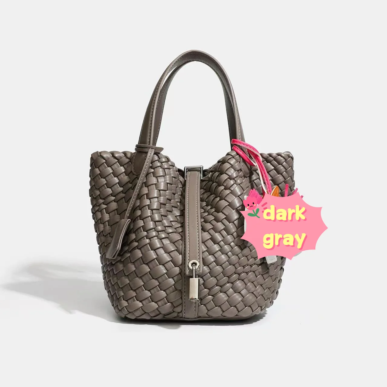 

2026new Women's Shoulder Bag Pony Ornament Basket Style Tote Bag For Women Fashion Elegant Handbag