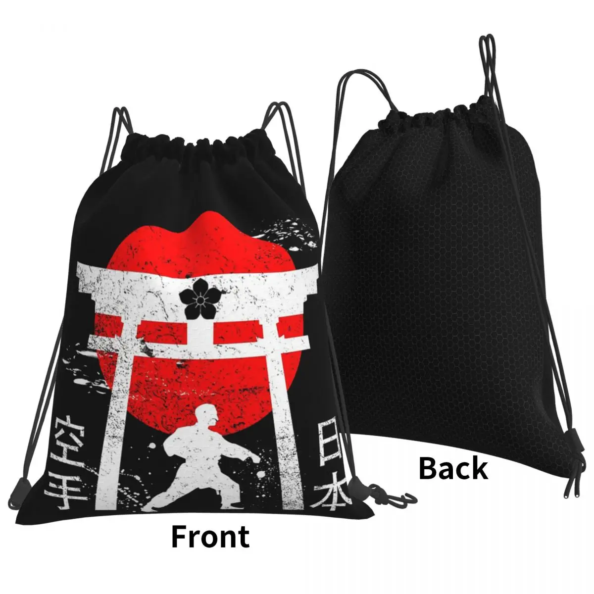 Budo Soul Karate Spirit Martial Arts Backpacks Fashion Drawstring Bags Sports Bag Book Bags for Travel Students