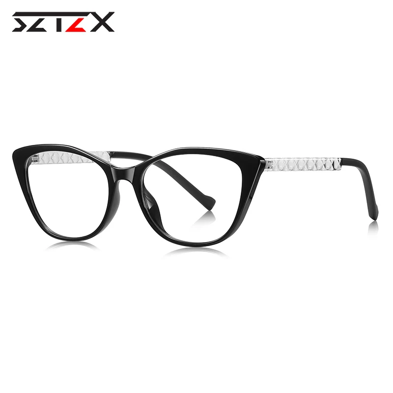 

SZTZX новые модные женские очки в оправе «кошачий глаз» с защитой от синего света, индивидуальные оптические очки для чтения по рецепту для близорукости