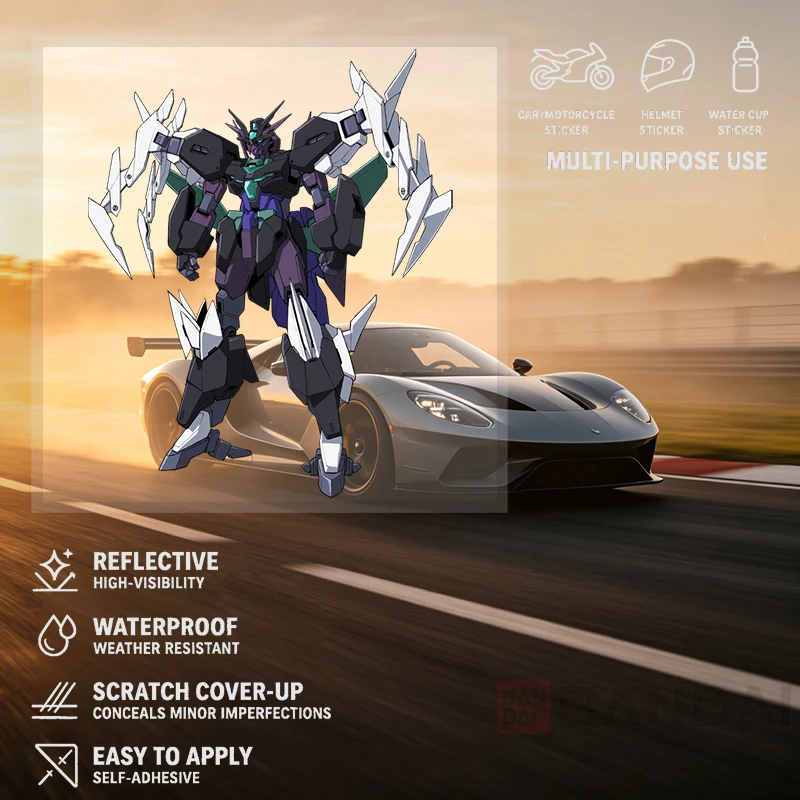 Car Stickers Mecha Robot Vinyl Decal Waterproof Die Cut Bubble Free for Car Exterior Trunk Auto Decor