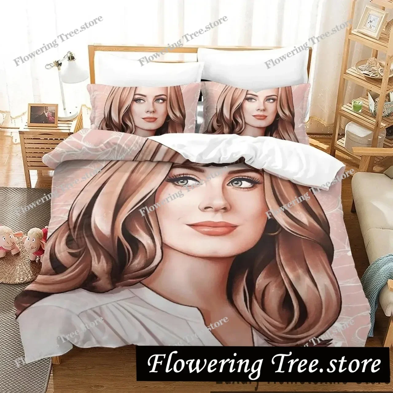 

3D Print Adele Adkins MBE Bedding Set Boys Girls Twin Queen King Size Duvet Cover Pillowcase Bed boys Adult Home Textileextile