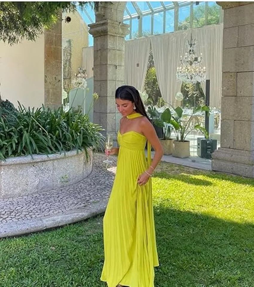 

Elegant Women's Strapless Chiffon Prom Dresses with Scarf Long Party Dress A-Line Pleated Formal Evening Dress Customized