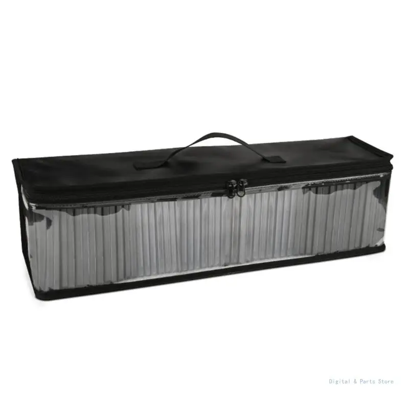 

M17F Clear Disc Preservation Bag with Handle Zippers Closures for Organized Storage