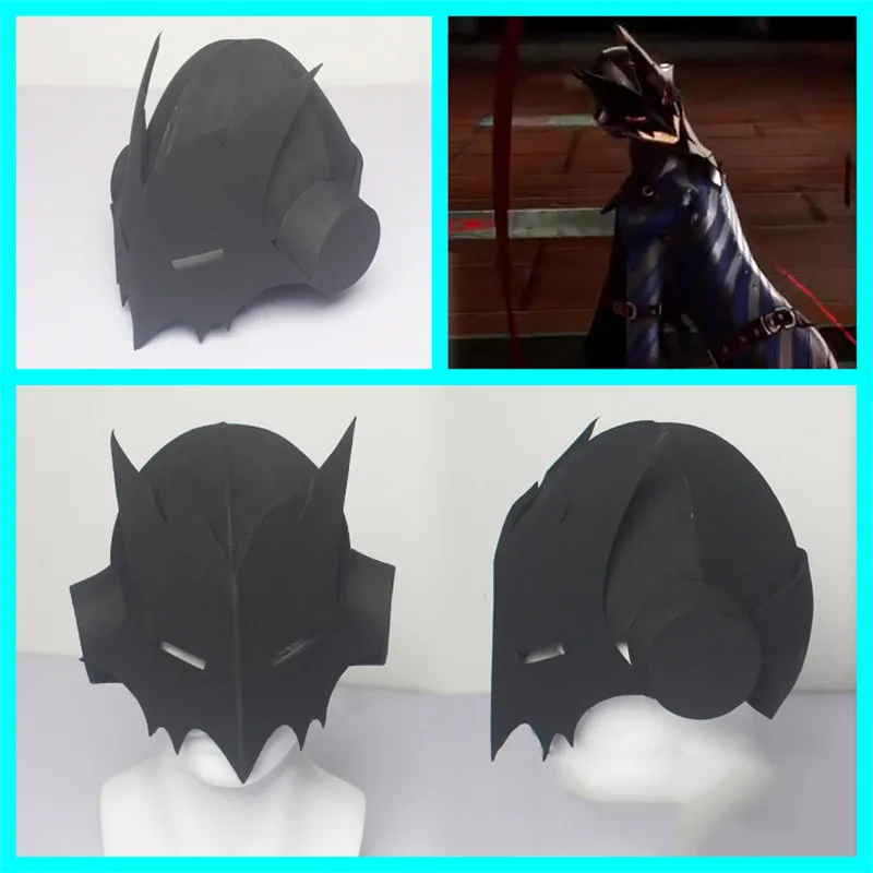 

Anime Persona 5 Goro Akechi Cosplay Mask Helmet Harajuku Gothic Style Punk EVA Black Mask Xmas Gifts