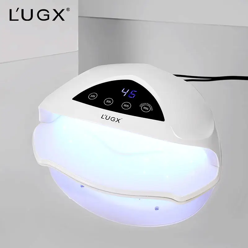 Lugx เครื่องฉายแสงยูวี/LED 72W แบบมืออาชีพเครื่องอบเล็บหลอดไฟ LED UV แบบพกพาสำหรับเล็บ